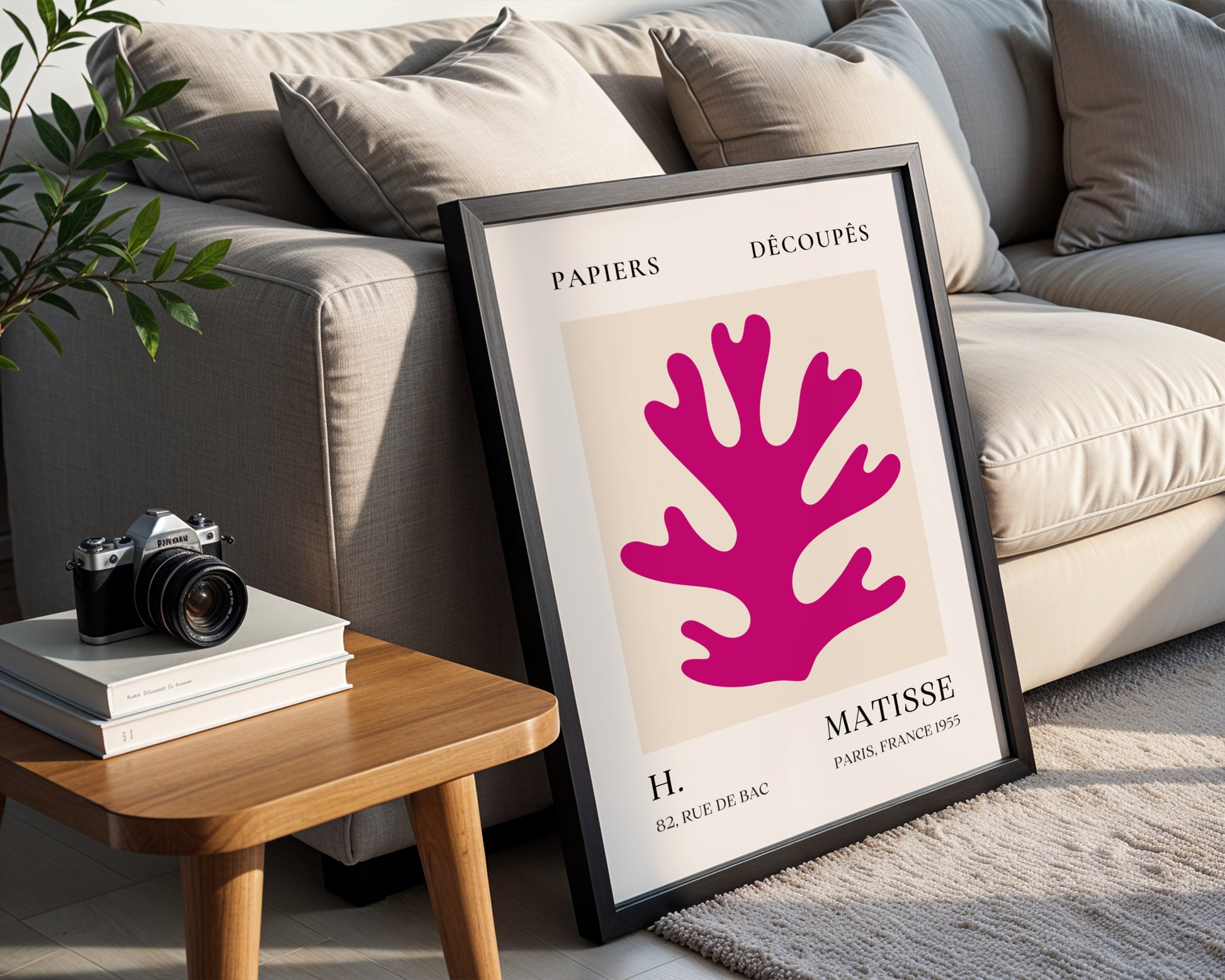 Matisse Magenta Coral Cut-Outs Framed Poster - View 3