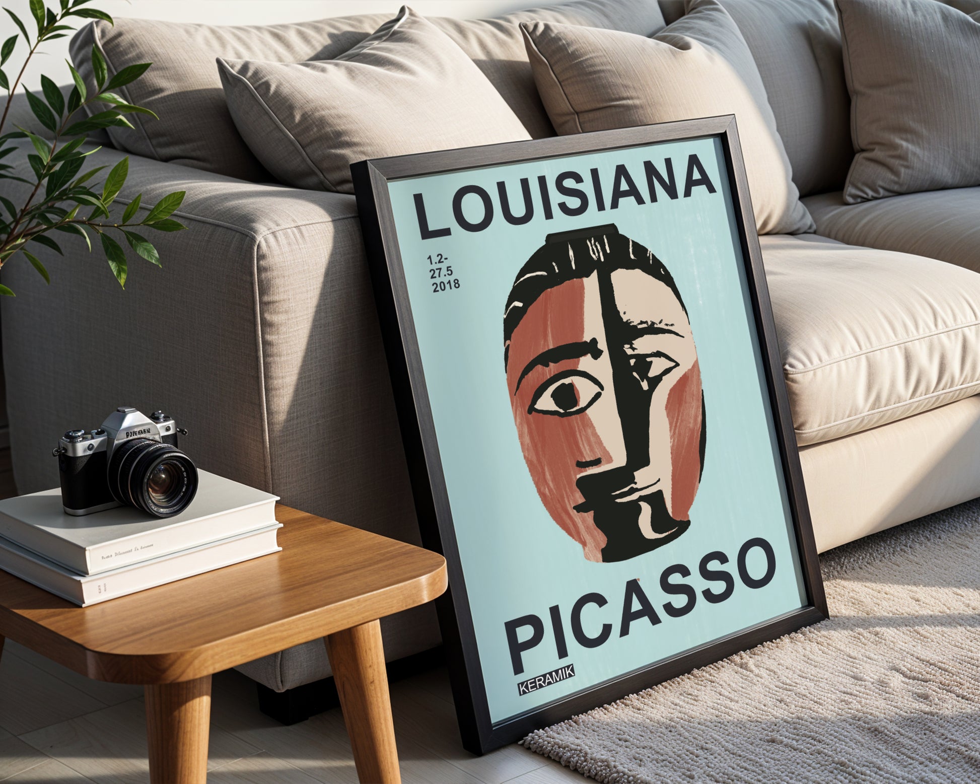 Picasso Abstract Face Louisiana Exhibition Framed Poster - View 3
