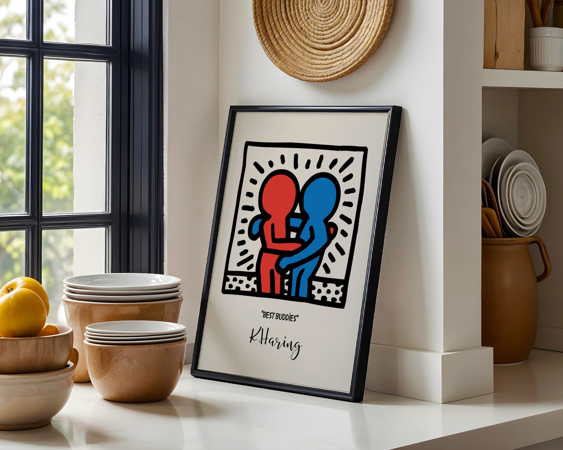 Keith Haring Best Buddies Pop Art Framed Poster - View 2