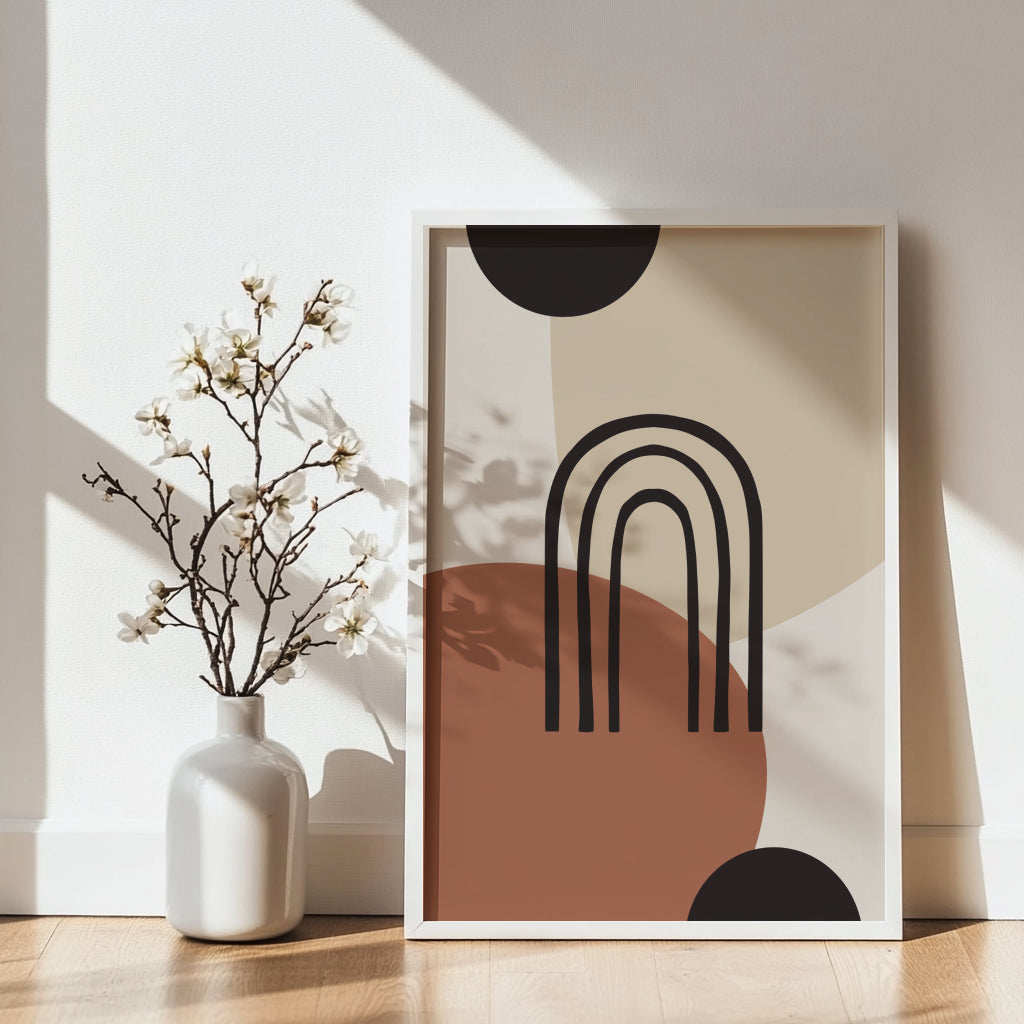 Boho Abstract Arches Framed Poster – Framed Wall Art Poster - Image 2