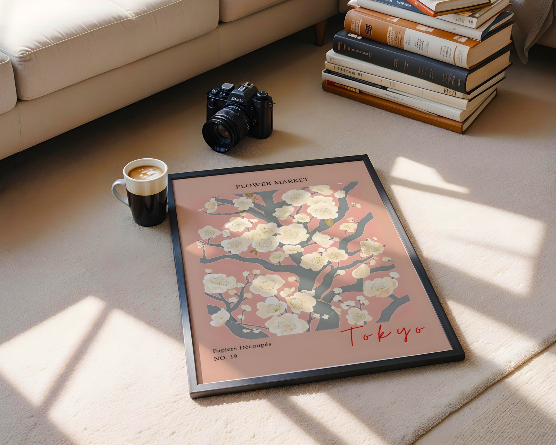 Tokyo Cherry Blossom Flower Market Framed Poster – Framed Wall Art Poster - Image 3