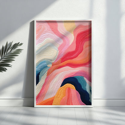 Terracotta Desert Abstract Framed Poster - Image 1