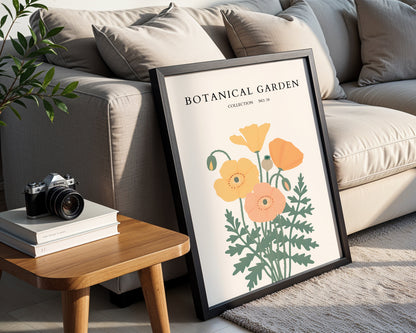 Botanical Poppies Framed Poster – Framed Wall Art Poster - Image 1