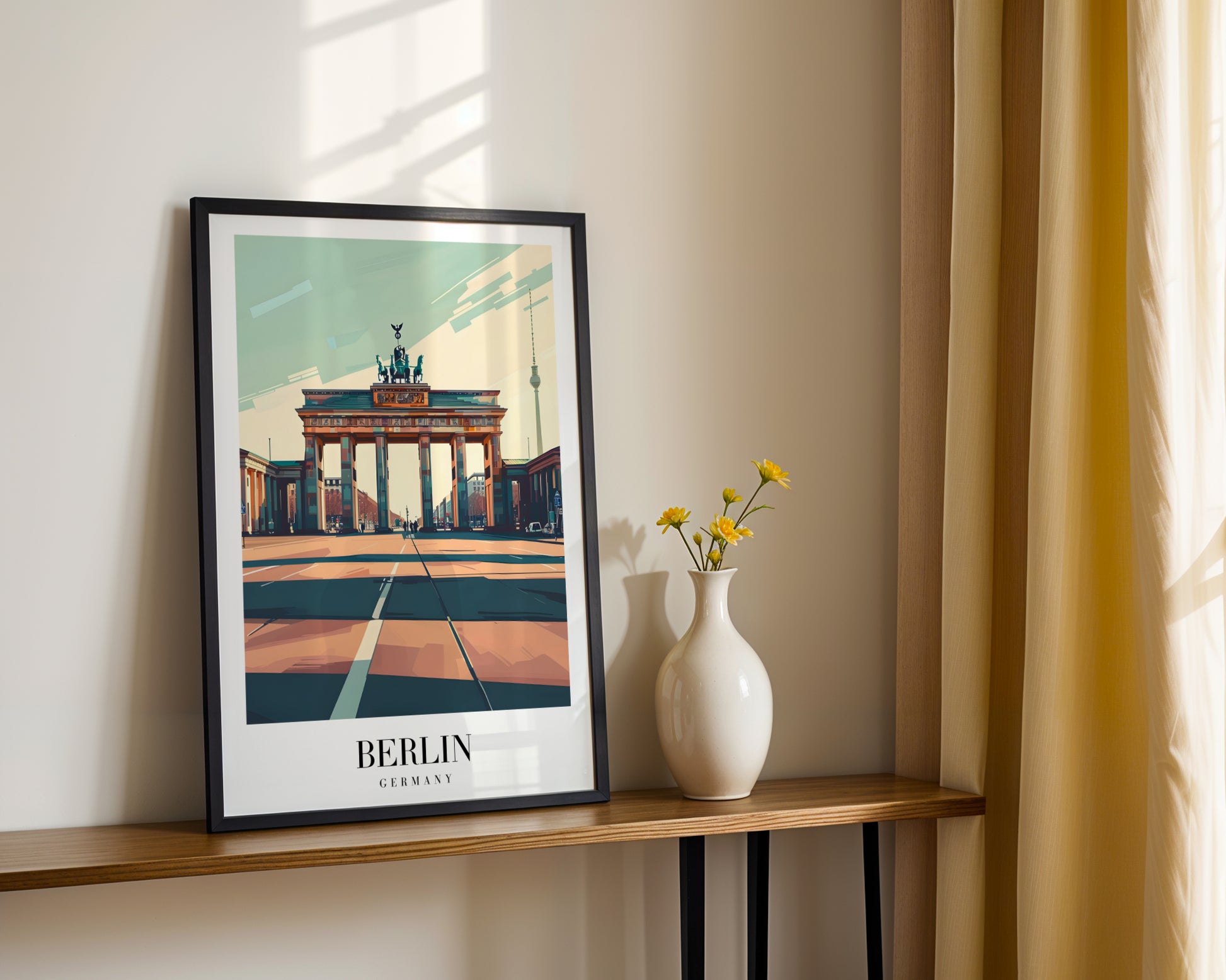 Brandenburg Gate Berlin Travel Framed Poster Wall Art – Framed Wall Art Poster - Image 2