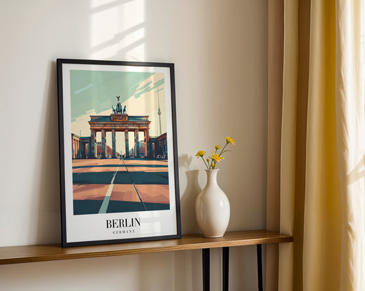 Brandenburg Gate Berlin Travel Framed Poster Wall Art – Framed Wall Art Poster - Image 2