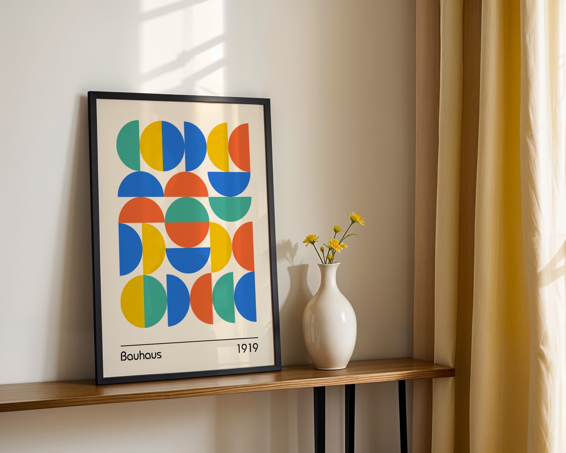 Bauhaus Rhythmic Patterns Framed Poster - Image 1