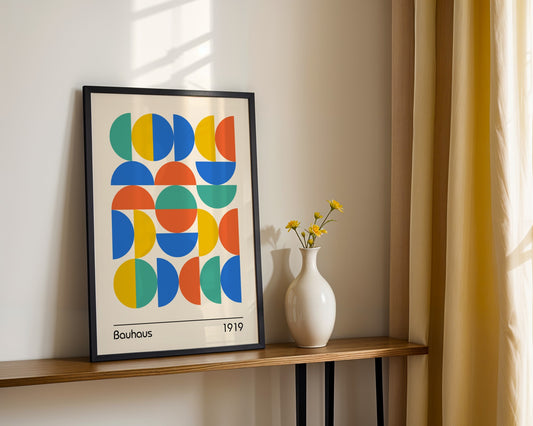 Bauhaus Rhythmic Patterns Framed Poster - Image 1