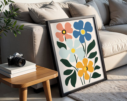 Vibrant Abstract Floral Framed Wall Art – Framed Wall Art Poster - Image 2