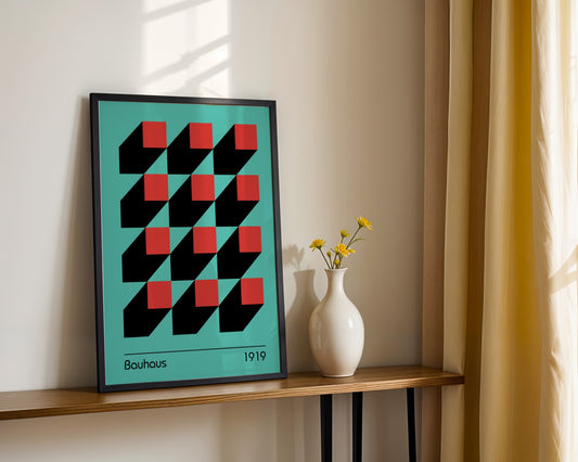 Bauhaus Asymmetric Balance Framed Poster - Image 1