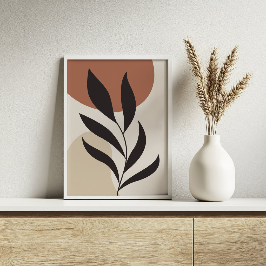 Abstract Botanical & Geometric Framed Wall Art Set – Framed Wall Art Poster - Image 2