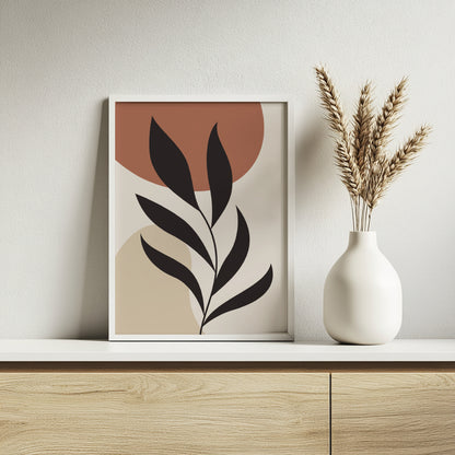 Abstract Botanical & Geometric Framed Wall Art Set – Framed Wall Art Poster - Image 2