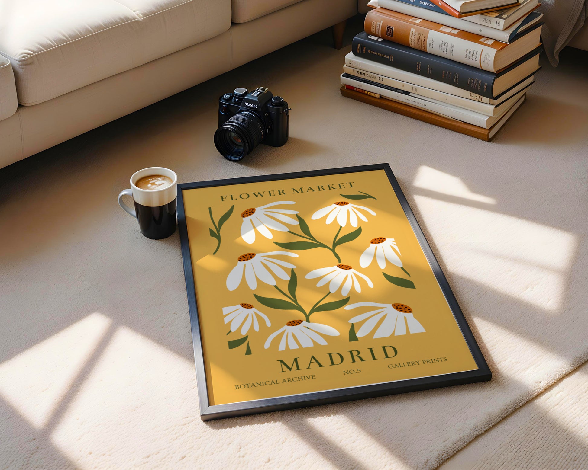 Madrid Flower Market Daisy Botanical Framed Poster – Framed Wall Art Poster - Image 4