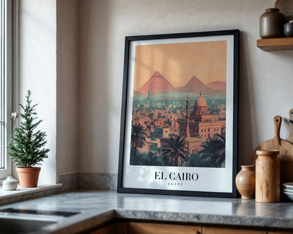 Cairo Egypt Pyramids Cityscape Framed Poster – Framed Wall Art Poster - Image 4