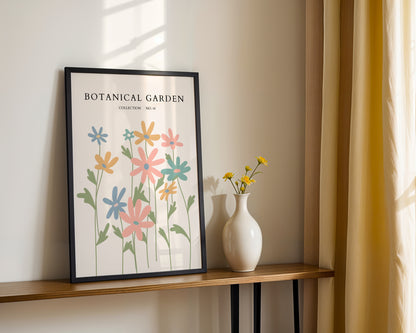 Botanical Garden Colorful Abstract Flowers Framed Poster – Framed Wall Art Poster - Image 3