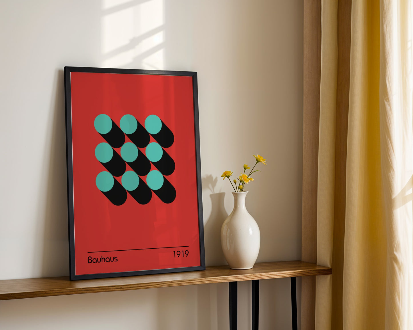 Bauhaus Elemental Shapes Framed Poster - Image 1