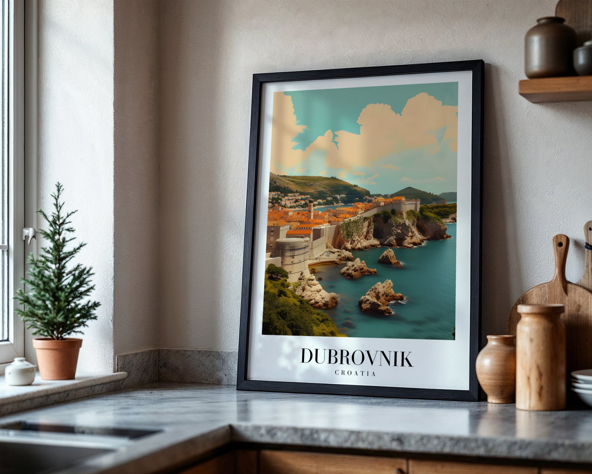 Dubrovnik Croatia Travel Framed Poster Wall Art – Framed Wall Art Poster - Image 4