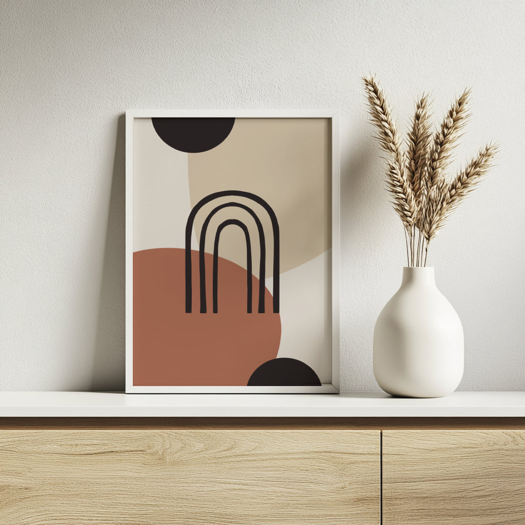 Abstract Botanical & Geometric Framed Wall Art Set – Framed Wall Art Poster - Image 3