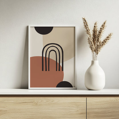 Abstract Botanical & Geometric Framed Wall Art Set – Framed Wall Art Poster - Image 3