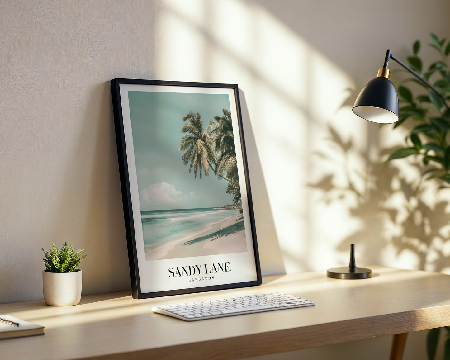 Sandy Lane Barbados Tropical Beach Framed Poster – Framed Wall Art Poster - Image 4