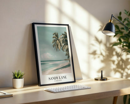 Sandy Lane Barbados Tropical Beach Framed Poster – Framed Wall Art Poster - Image 4
