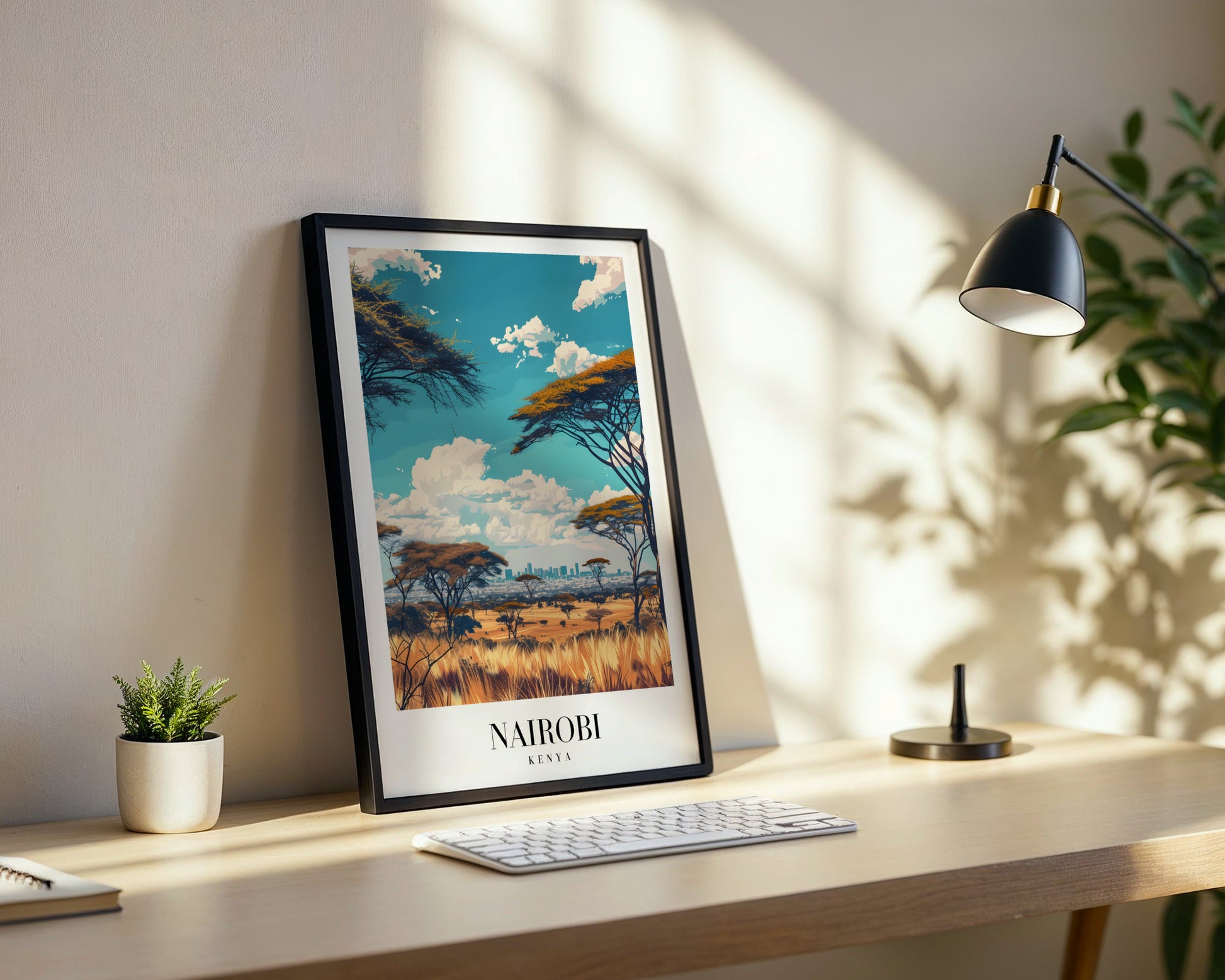 Nairobi Kenya Savanna City Framed Poster – Framed Wall Art Poster - Image 3