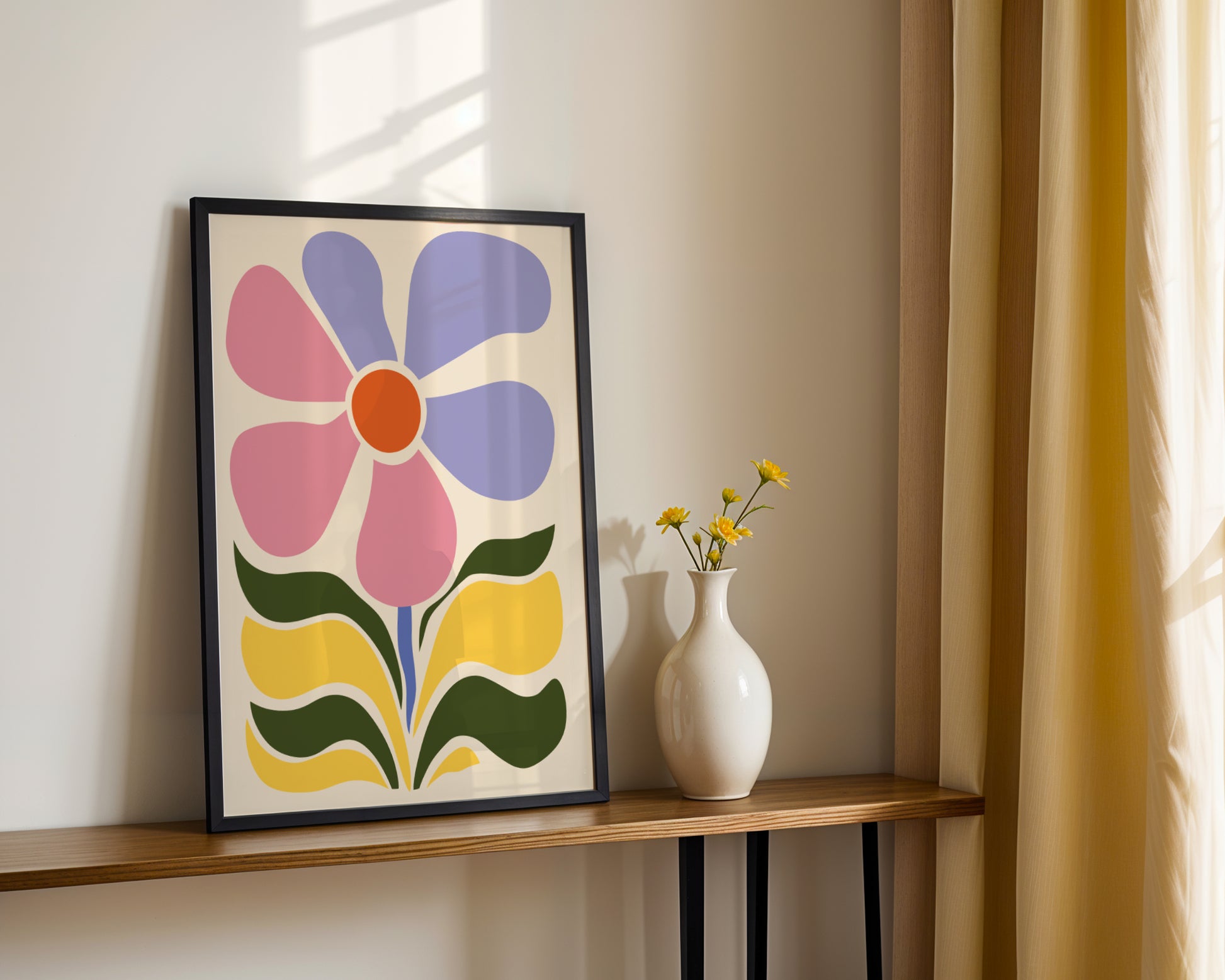 Abstract Colorful Flower Burst Framed Poster - Image 2