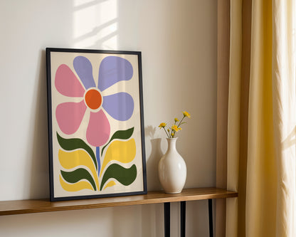 Abstract Colorful Flower Burst Framed Poster - Image 2