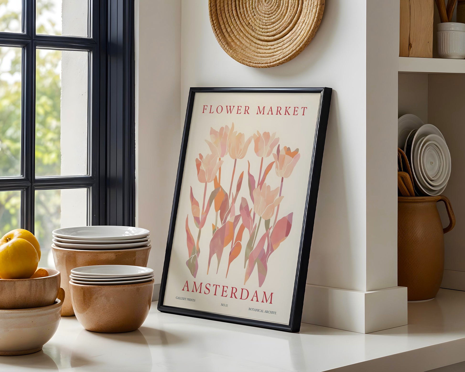Amsterdam Flower Market Tulips Framed Poster #3 - Image 2