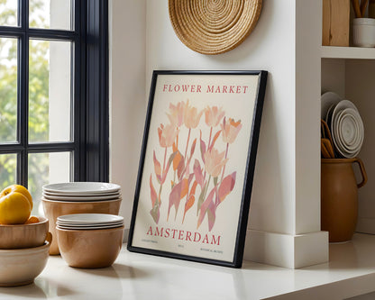 Amsterdam Flower Market Tulips Framed Poster #3 - Image 2