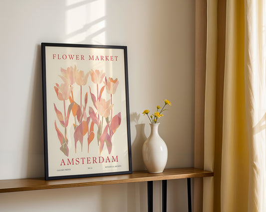 Amsterdam Flower Market Tulips Framed Poster #3 - Image 3