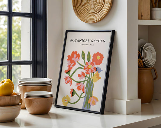 Abstract Botanical Garden Framed Poster - Image 1
