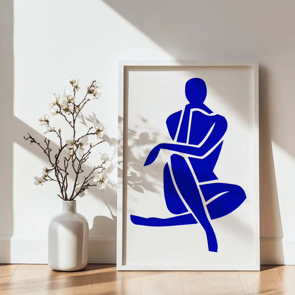 Matisse Inspired Red Cut-Out Framed Print - framed wall art India