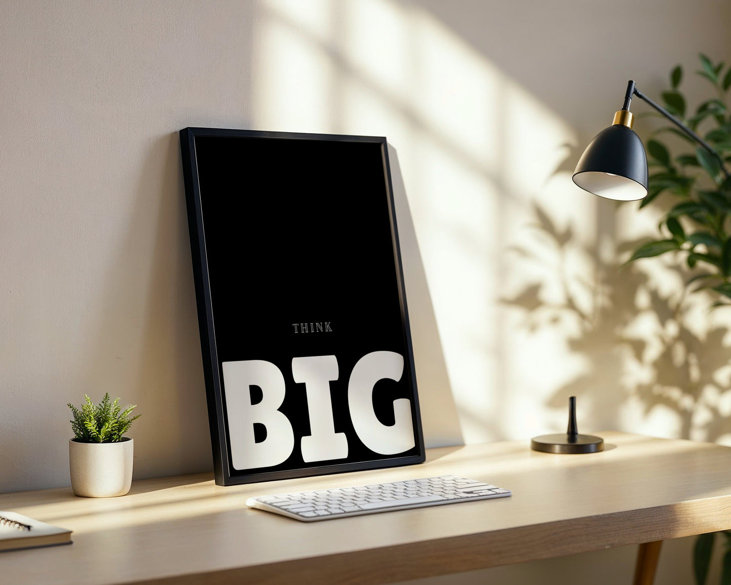 Framed "Think Big" Motivational Poster – Framed Wall Art Poster - Image 3