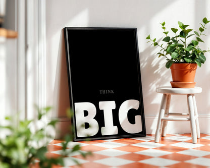 Framed "Think Big" Motivational Poster – Framed Wall Art Poster - Image 2