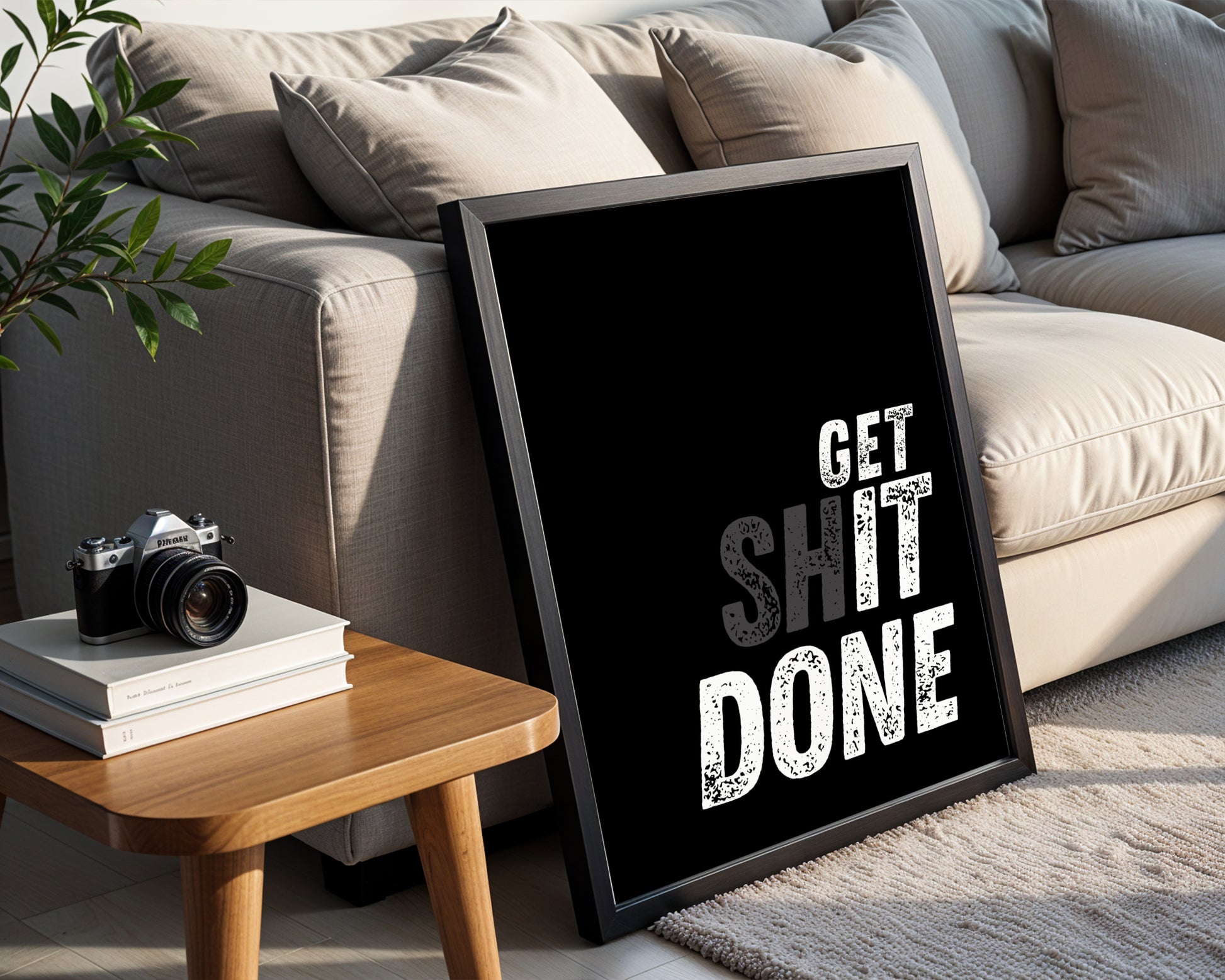 Get Shit Done' Motivational Framed Poster – Framed Wall Art Poster - Image 3