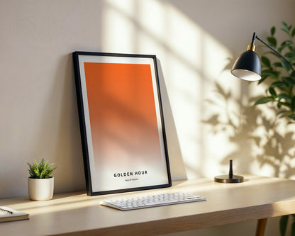 Golden Hour Gradient Framed Poster – Framed Wall Art Poster - Image 3