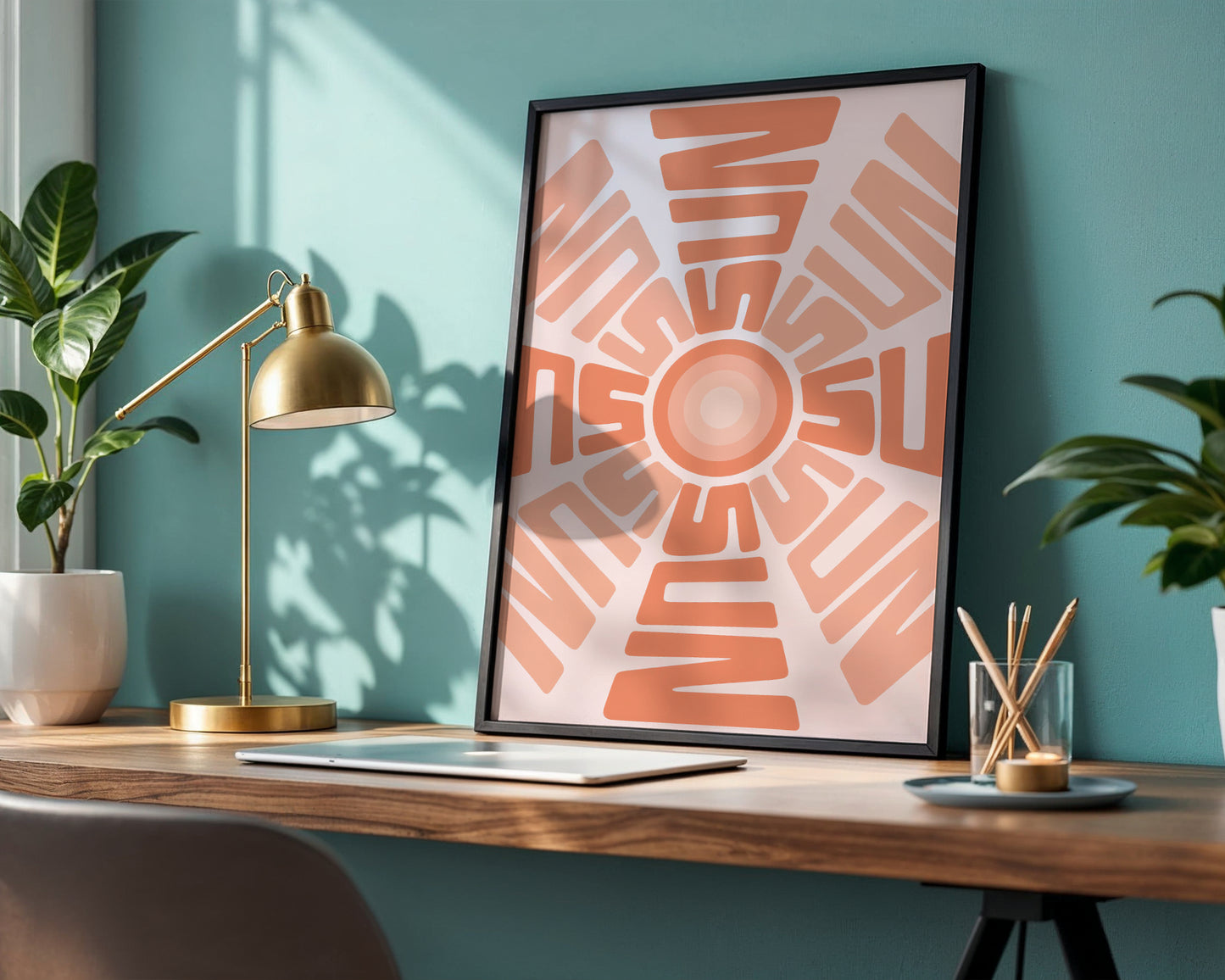 Abstract Sun Ray Framed Poster – Framed Wall Art Poster - Image 3