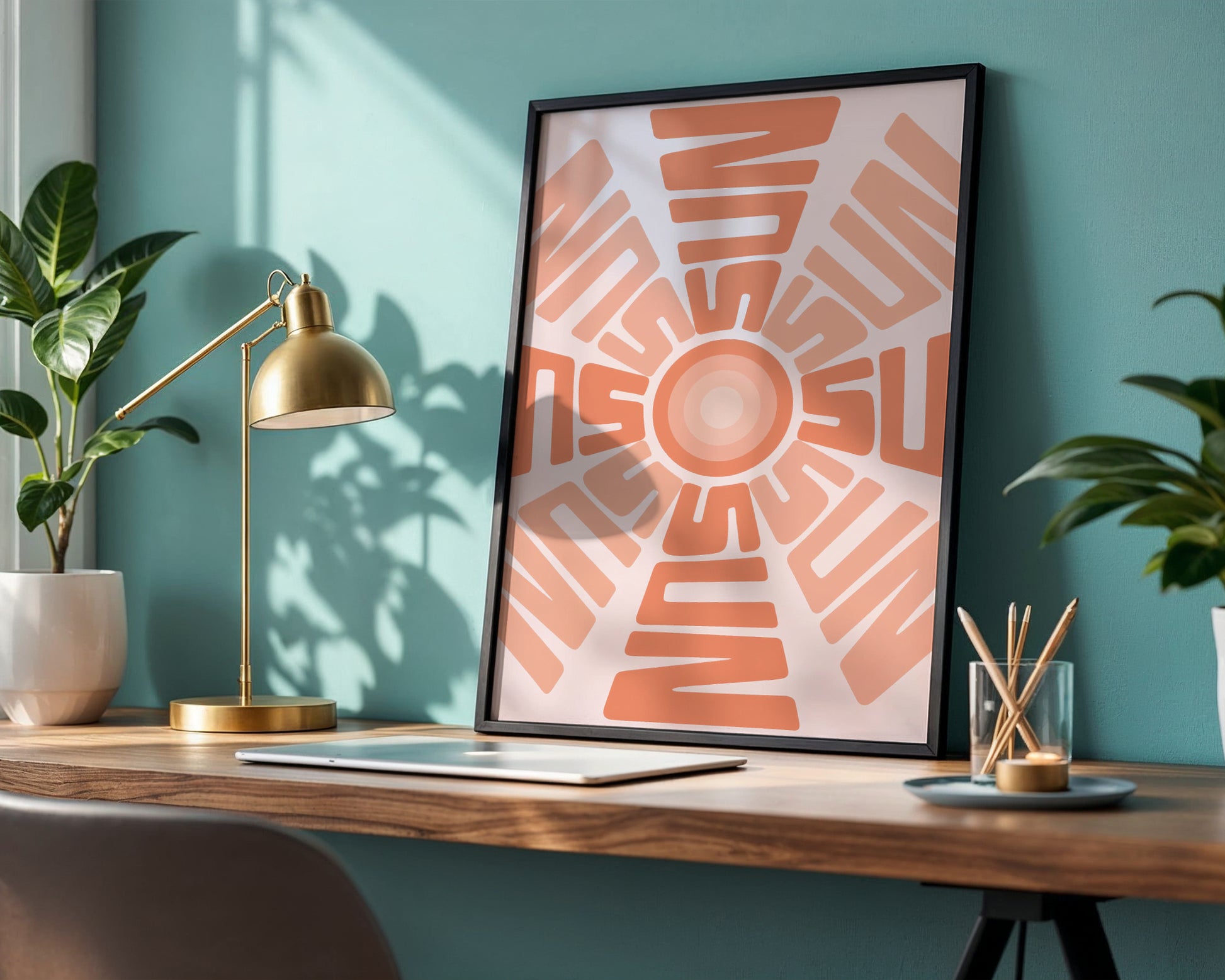 Abstract Sun Ray Framed Poster – Framed Wall Art Poster - Image 3