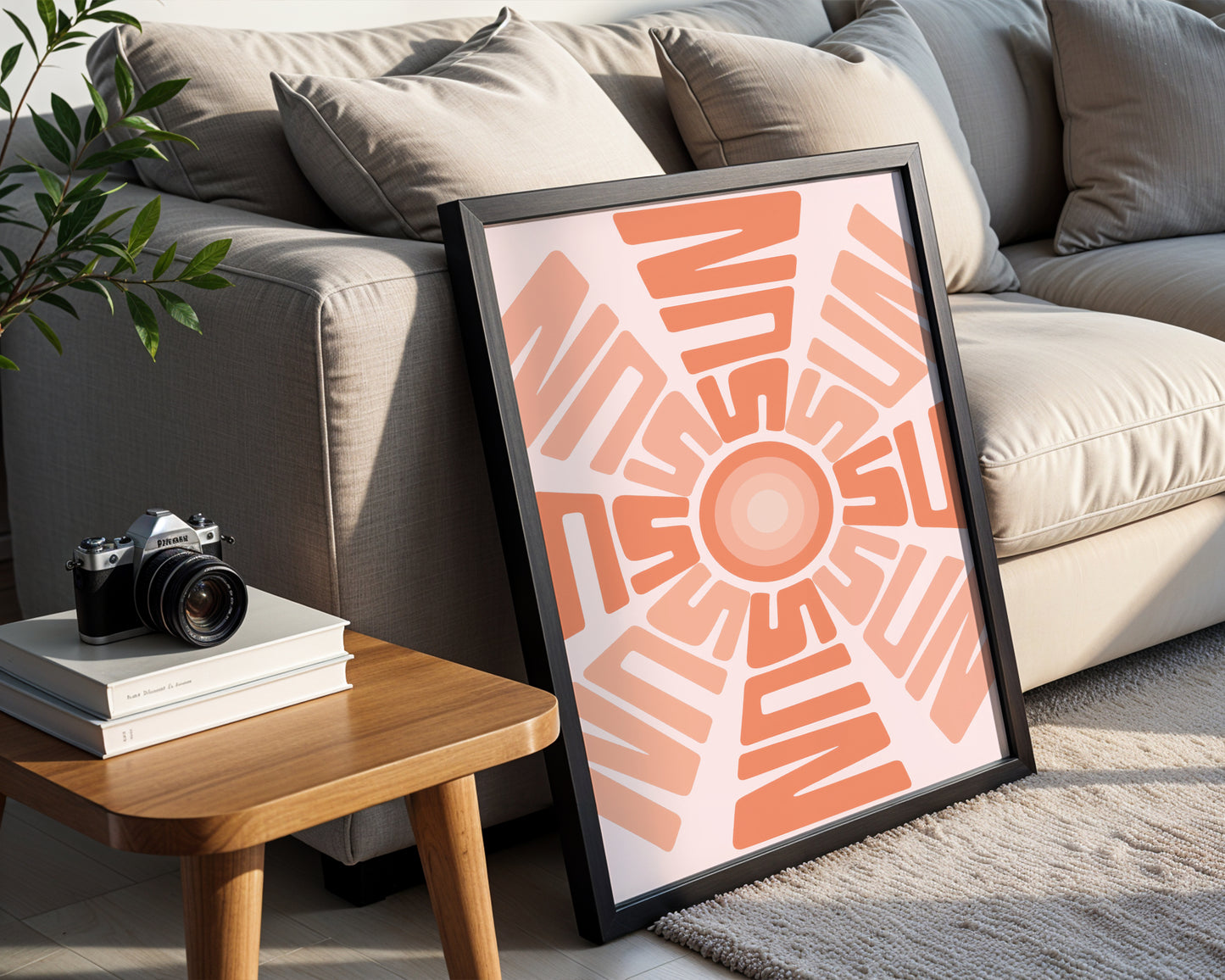 Abstract Sun Ray Framed Poster – Framed Wall Art Poster - Image 1