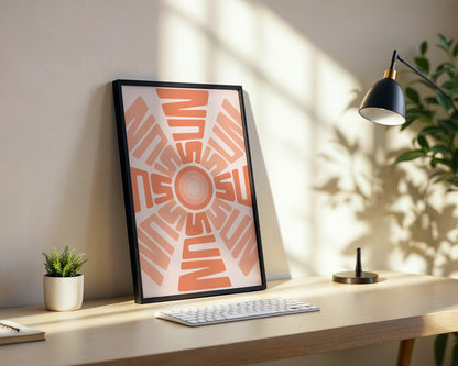 Abstract Sun Ray Framed Poster – Framed Wall Art Poster - Image 4