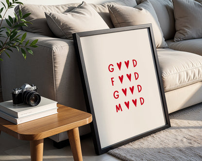 Good Mood Heart Framed Poster – Framed Wall Art Poster - Image 3