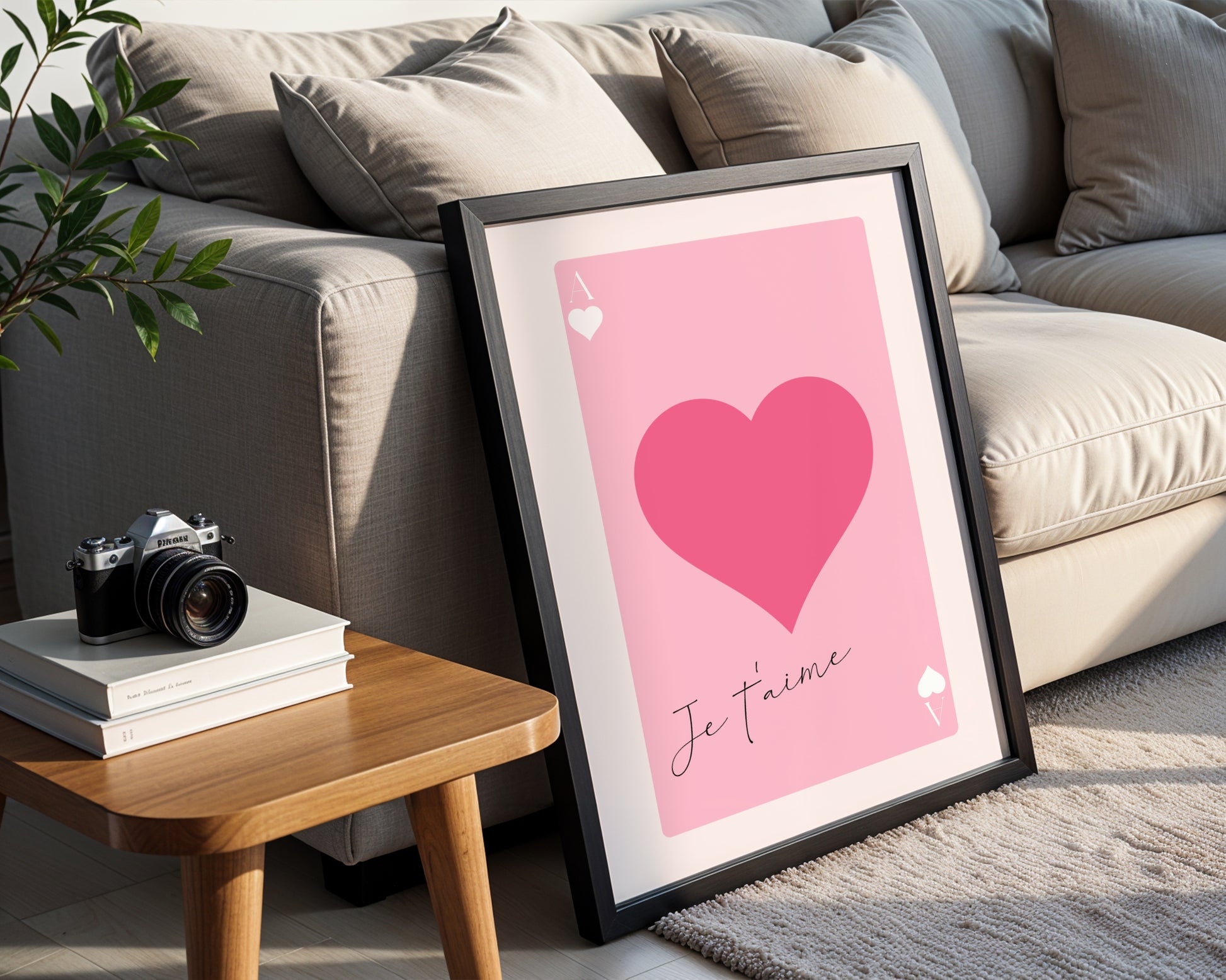 Je t'aime Ace of Hearts Framed Poster – Framed Wall Art Poster - Image 1