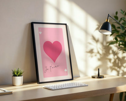 Je t'aime Ace of Hearts Framed Poster – Framed Wall Art Poster - Image 4