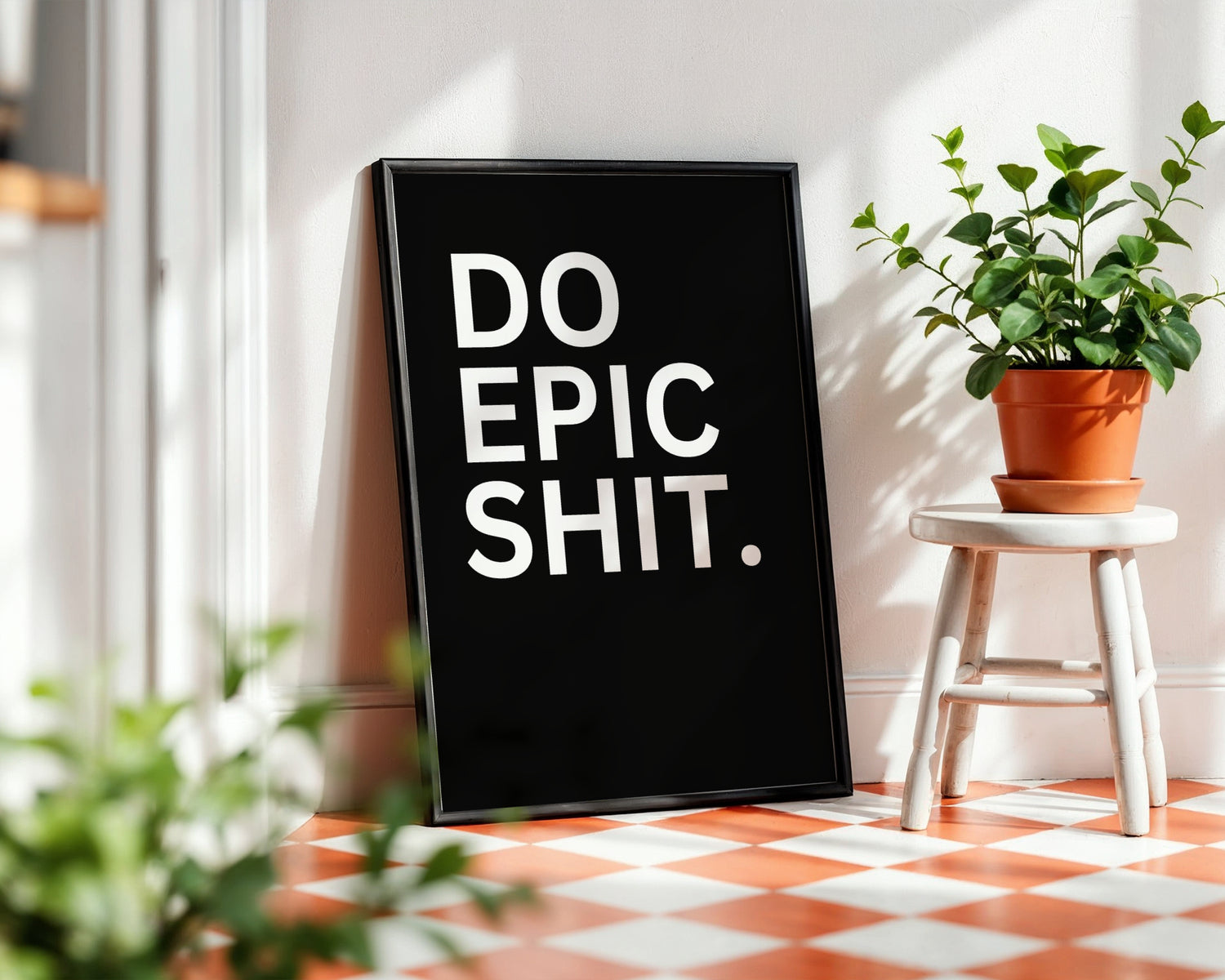 "DO EPIC SHIT." Framed Poster – Framed Wall Art Poster - Image 1