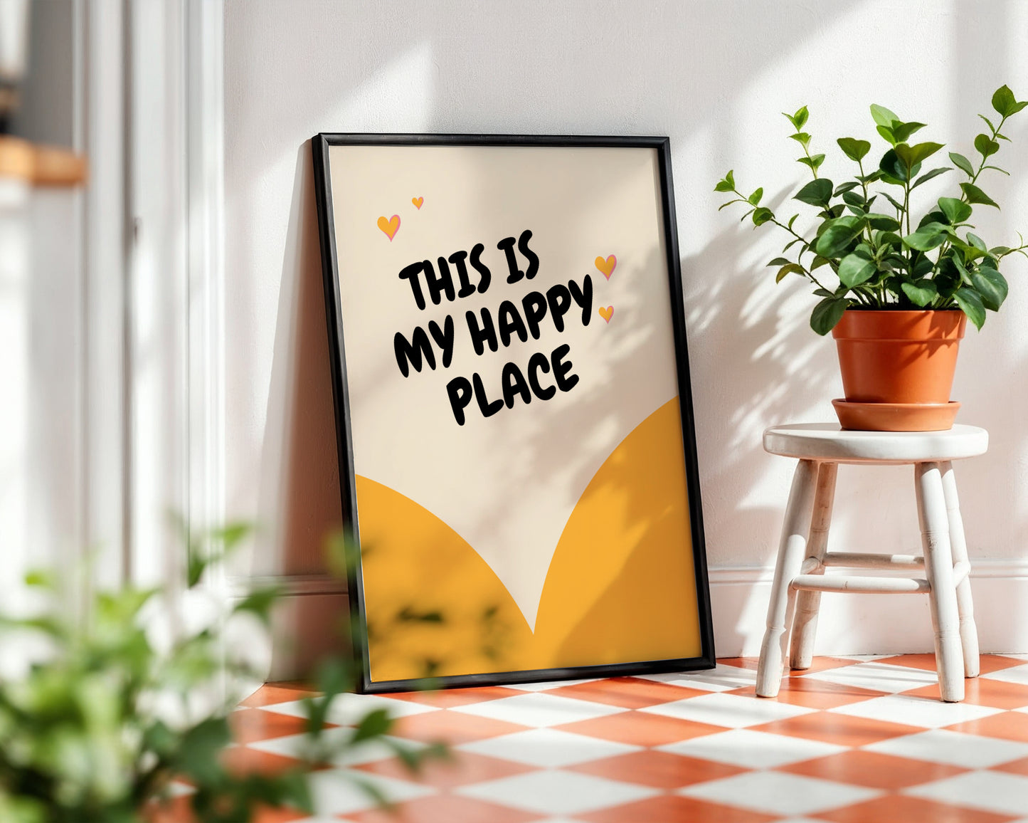 "This Is My Happy Place" Framed Poster – Framed Wall Art Poster - Image 1