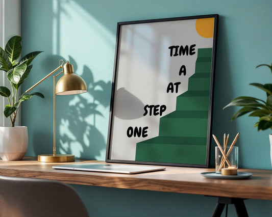 One Step Success Framed Poster – Framed Wall Art Poster - Image 2