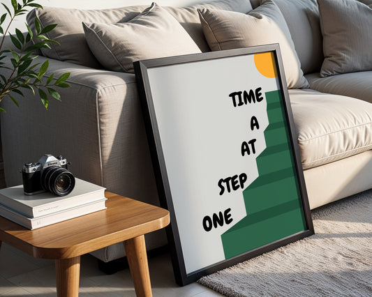 One Step Success Framed Poster – Framed Wall Art Poster - Image 1
