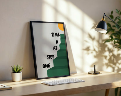 One Step Success Framed Poster – Framed Wall Art Poster - Image 4