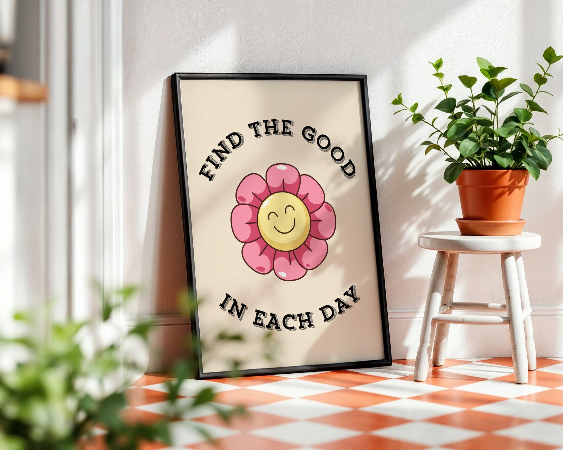Find The Good In Each Day' Framed Poster – Framed Wall Art Poster - Image 1