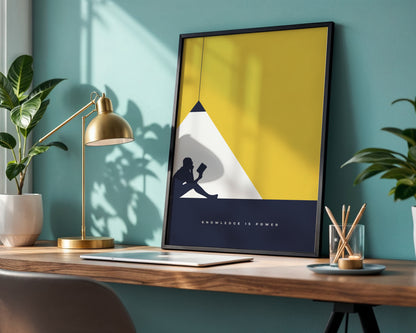 Knowledge is Power Minimalist Framed Poster – Framed Wall Art Poster - Image 3